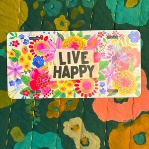 Natural Life Car Tag “Live Happy” NIP